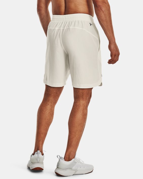 Men's Project Rock Woven Shorts, White, pdpMainDesktop image number 1